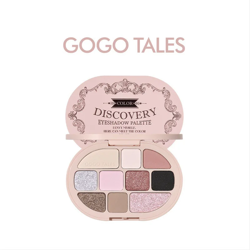 Gtales Gogo Dance Lolita Ten Color Eye Shadow Powder Blusher High Light Shaping Disk Combination Beginner