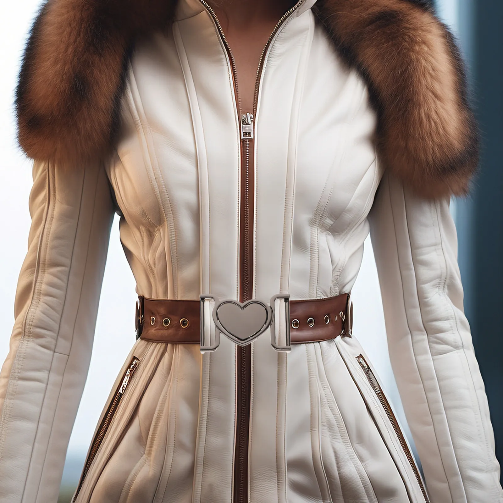 하트 모양 토글 버클 세련된 금속 클래스프 코트, 가디건, 케이프, 윈드브레이커, 재킷, 스웨터, 드레스, 허리띠, 의류용