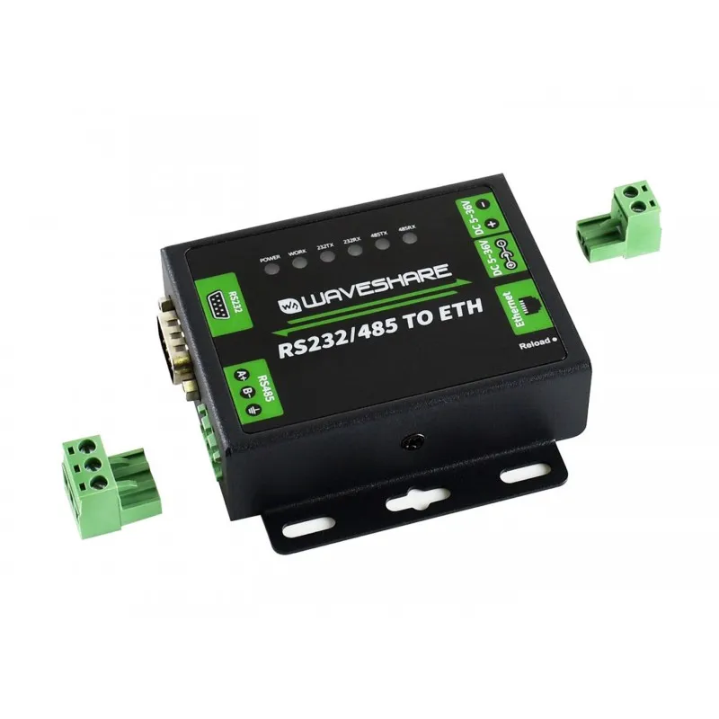 

Промышленный преобразователь RS232/RS485 для последовательного сервера Ethernet