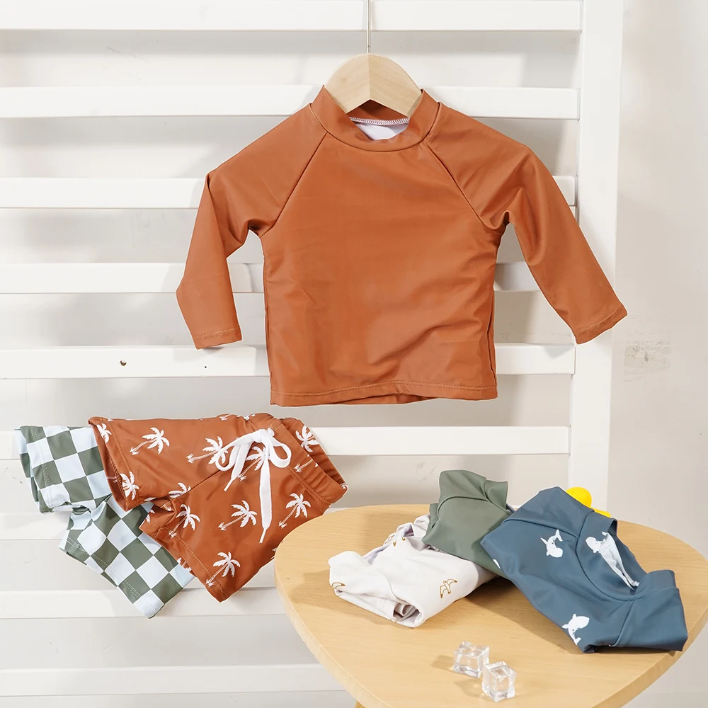Elinfant Summer Baby Boys Girl Long Sleeve Swimsuit Fashionable Cute Swimming Pool Swimwear 1