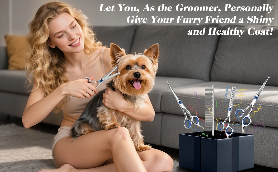 curved dog grooming scissors