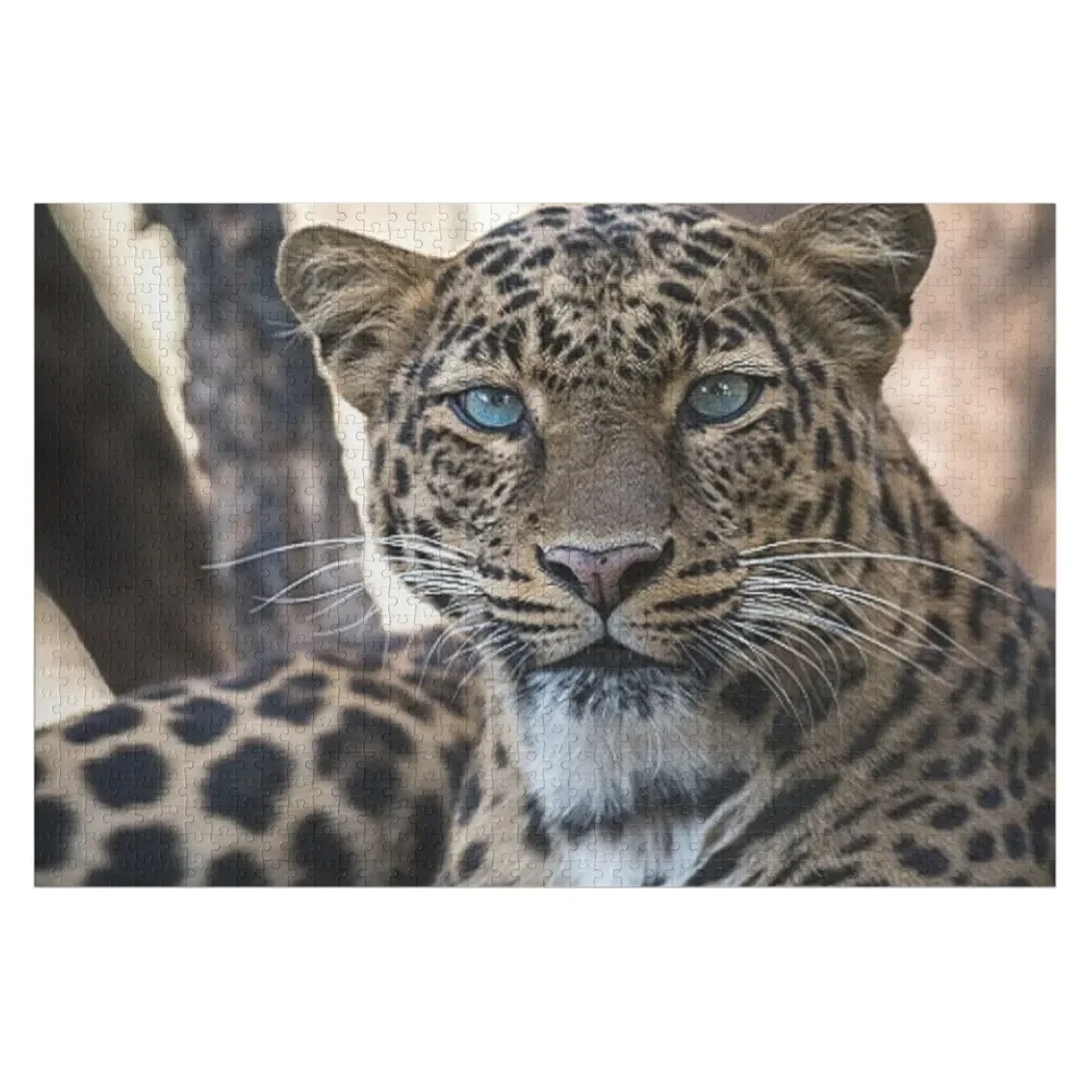 Leopard Watching You! Jigsaw Puzzle Wooden Boxes Game Children Custom With Photo Personalized Gift Married Puzzle