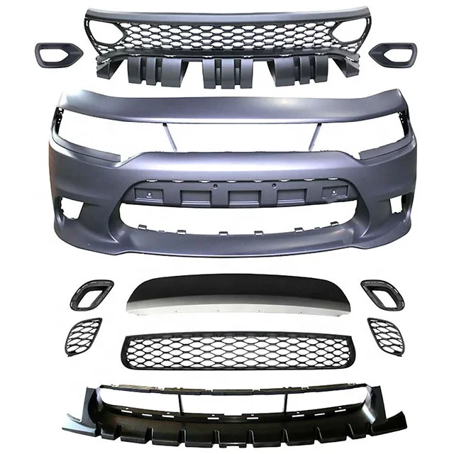 

Hot Selling Automotive Parts Changer SRT Front Bumper Kit Front Bumper Grille Fog Light Cover For Dodge Changer 2015-2019