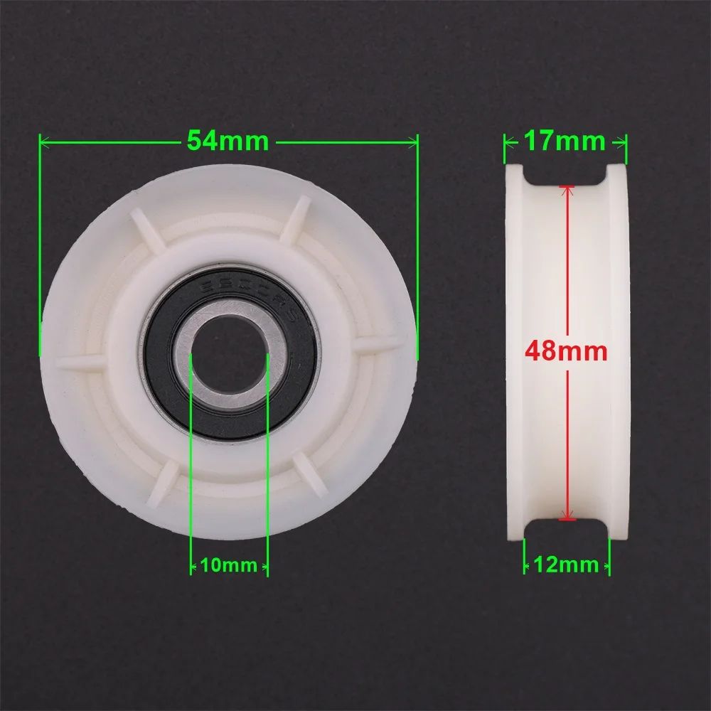 Applicable to S*hindler Elevator Door Hanging Wheel 1pcs diameter 54mm thickness 17mm inside diameter 10mm QKS11