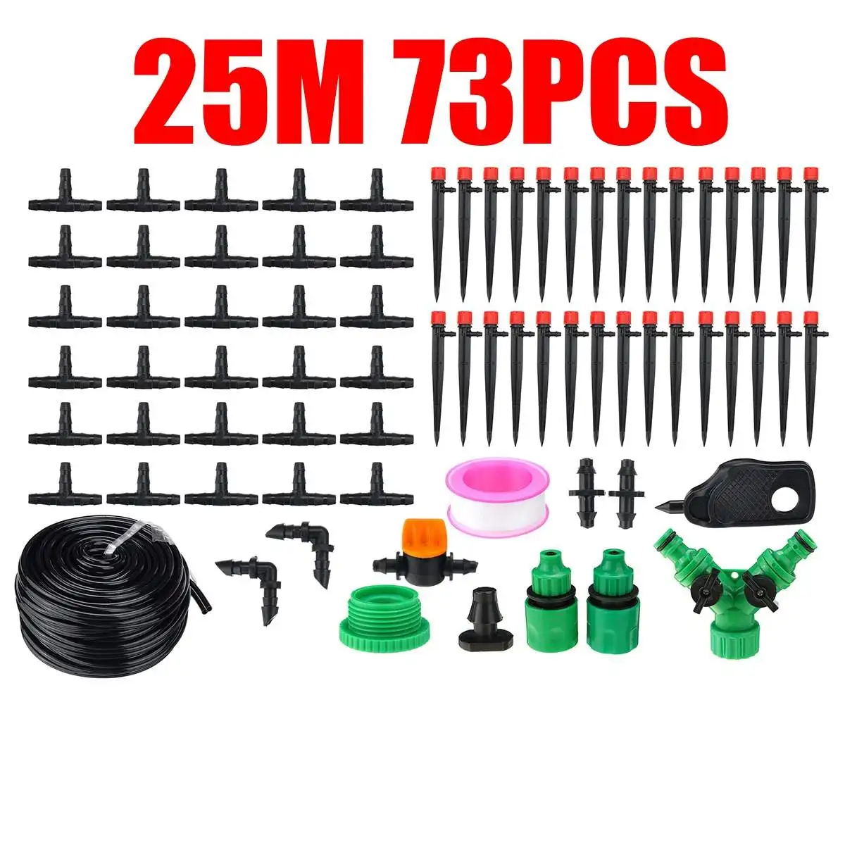 10-60M DIY Drip Irrigation System Automatic Watering Irrigation System Kit Garden Hose Micro Flow Drip Watering Kits Adjustable 