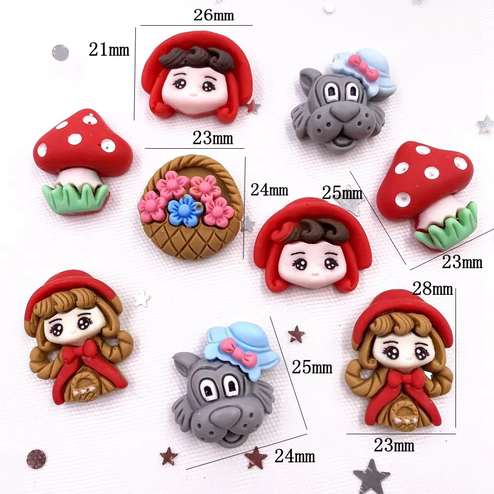 Resin Cartoon Girl Figurine 10PCS