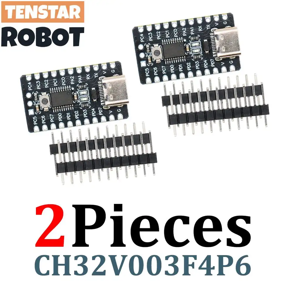 TSTARDEV 2pcs Black CH32V003 Development Board Minimum System Board Core Board RISC-V CH32V003F4P6 Microcontroller Module image 7