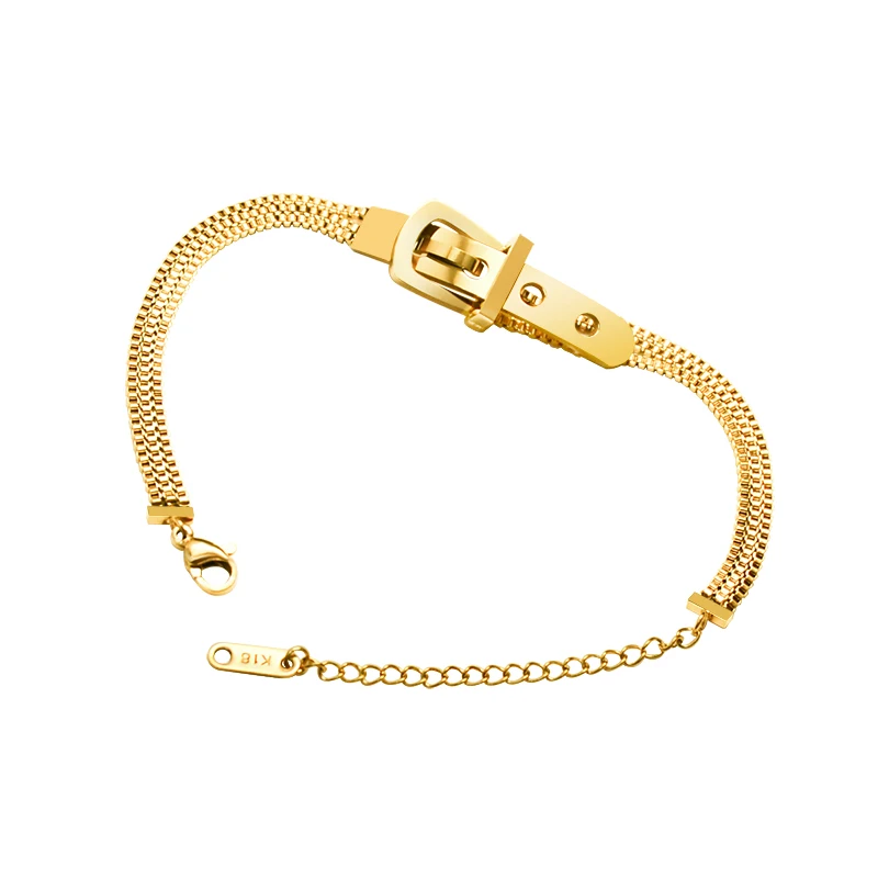 [韓国人気ジュエリー] Interlock Chain Bracelet DIAMOND LINK CHAIN BRACELET(2JU0336)K10 ブレスレット｜スター