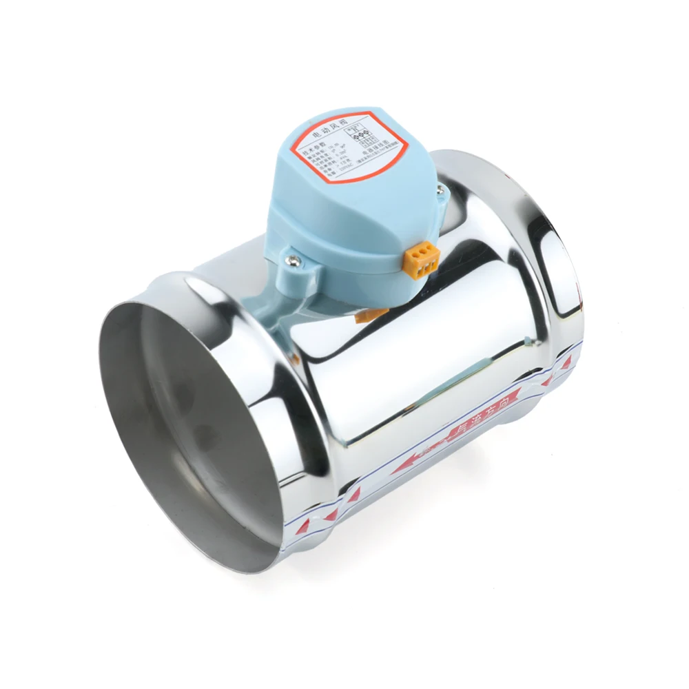 Stainless Steel Motorized Air Duct Damper with 1Nm Actuator, 220VAC, 4-6