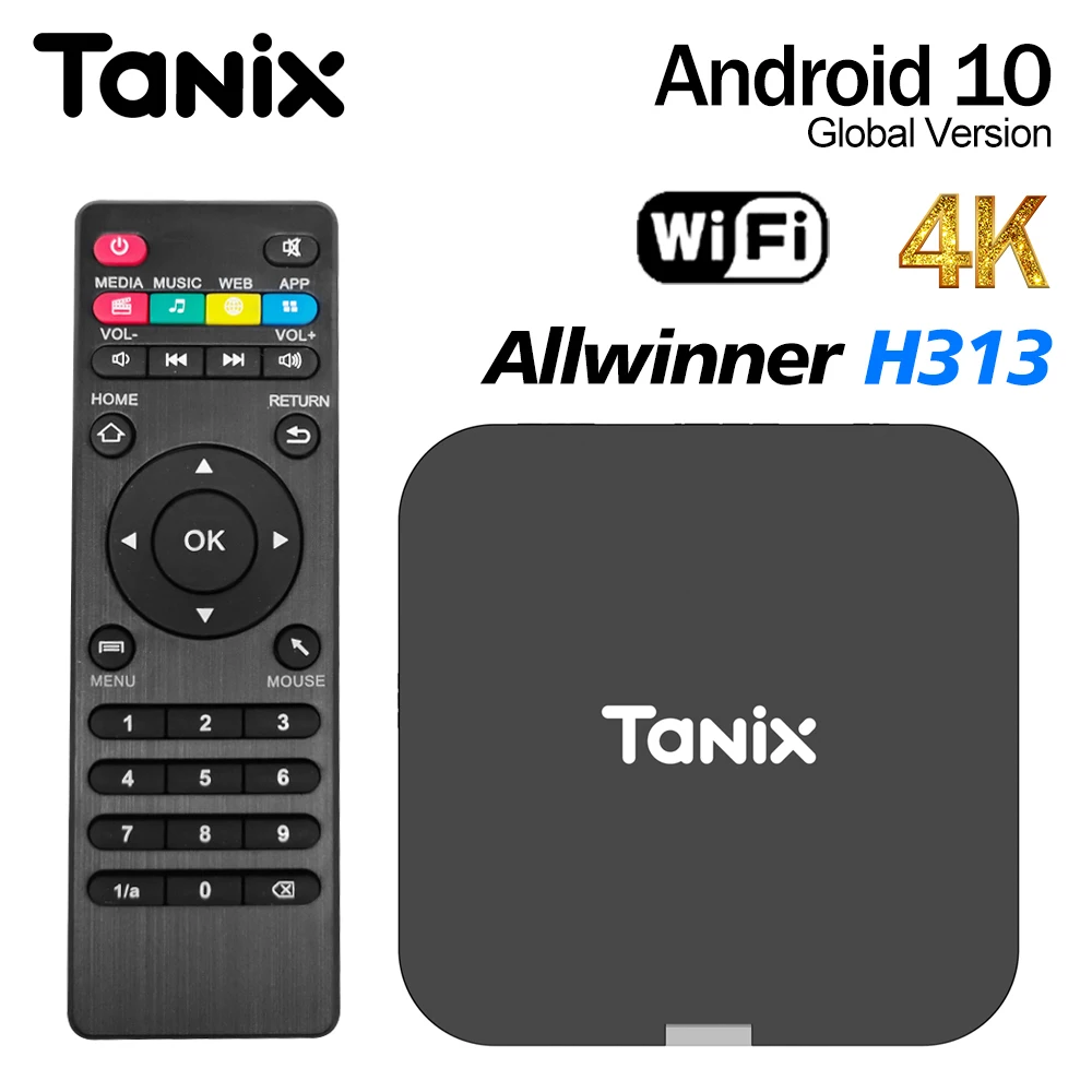 Tanix TX1 Mini Android 10 Smart TV Box Allwinner H313 2.4G Wifi 4K
