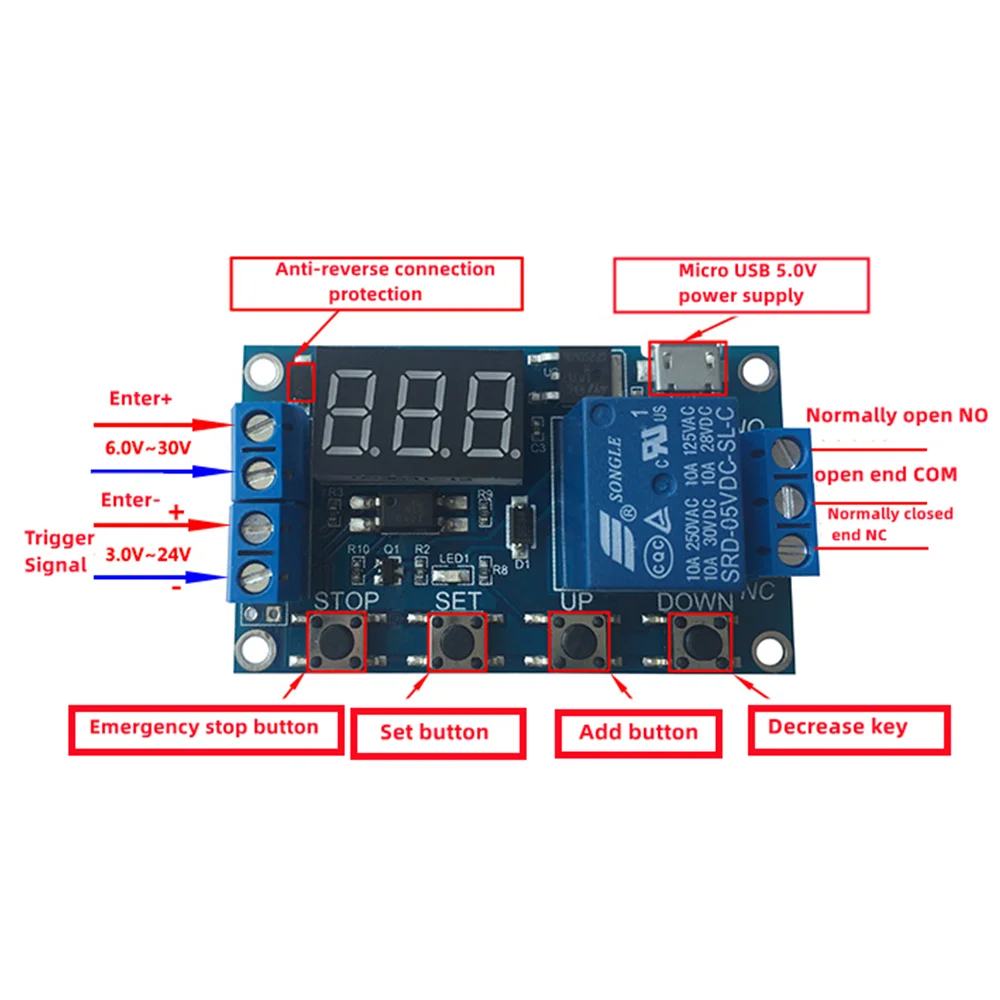 DC630VSupportMicroUSB5VLEDDisplayAutomationCycleDelayTimer