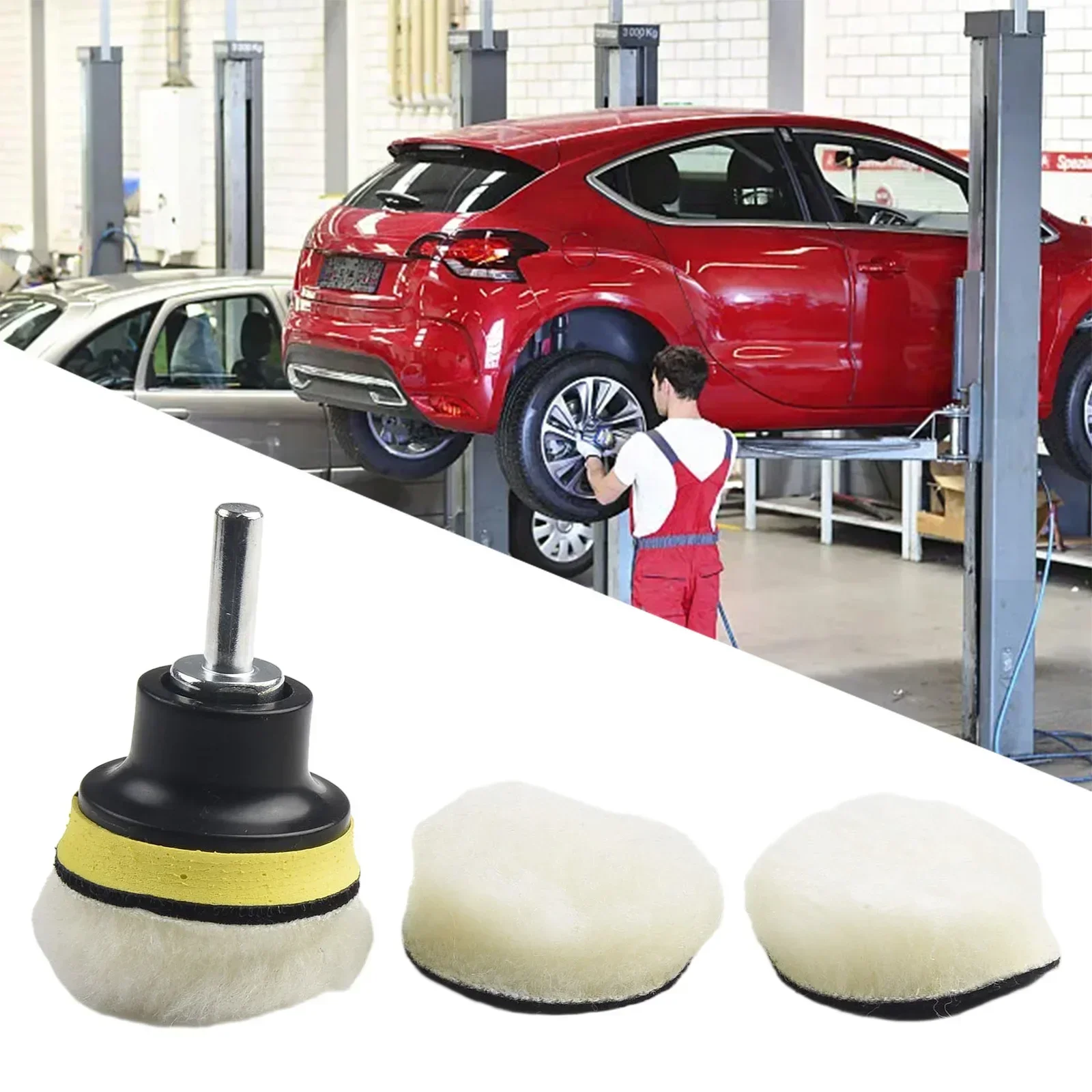 Cordless Car Polisher 5pcs Set Of 2 Inch Polishing Pads For Car Polisher Drill Wool Wheel Mop Kit