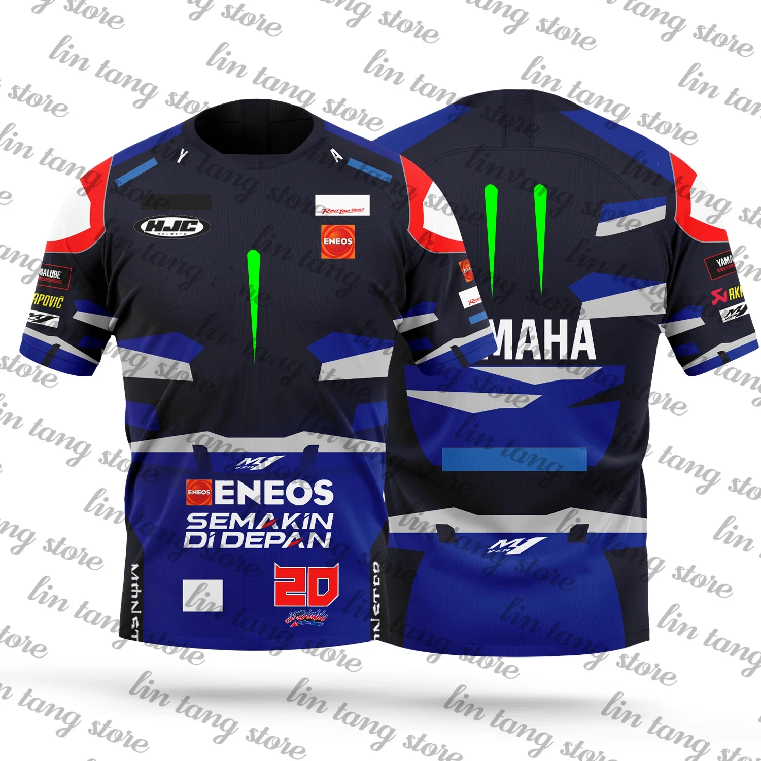 New Summer Men'S Motorcycle Street Bike Race Orange Black Extreme Sports T-Shirt No. 20 No. 42 Rider Fabio Quarararo Fans