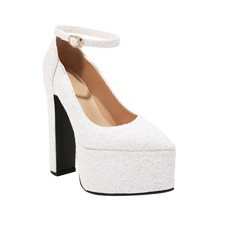 Ochanmeb glitter pumps angle view