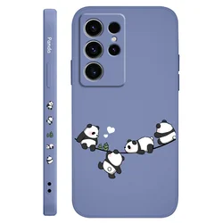 Cute Baby Panda Phone Case - Adorable Protective Cover for Galaxy S25 Ultra (Light Blue)
