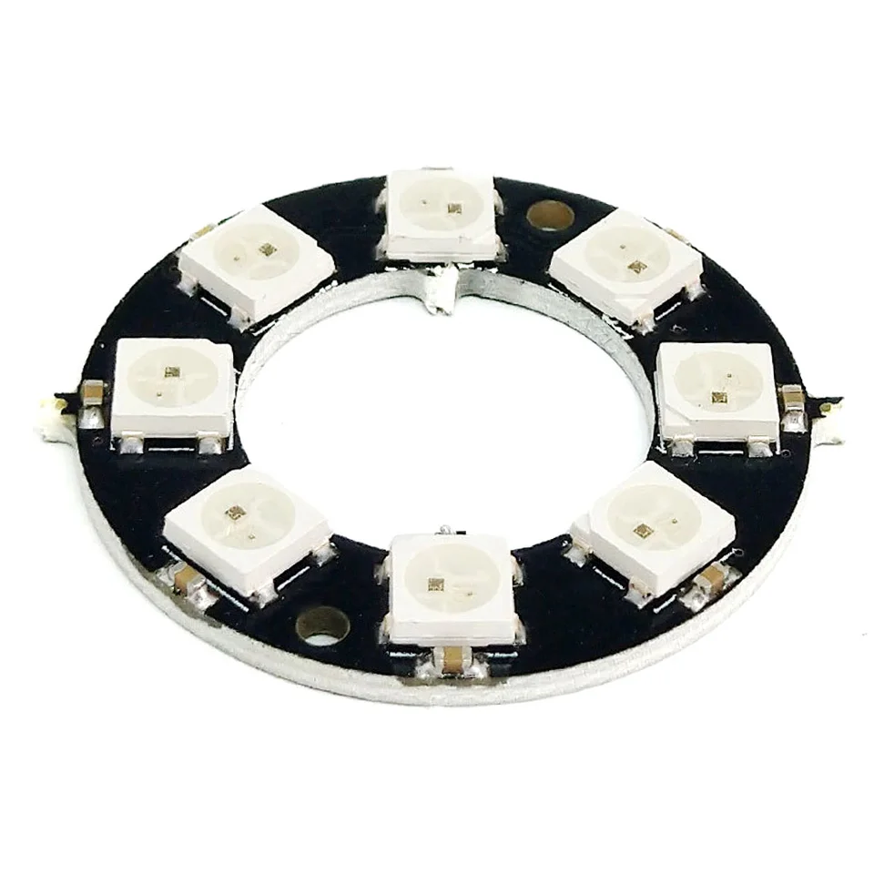 

8-битсветодиодный WS2812 5050 RGB светодиодная интеллектуальная полноцветная RGB световая кольцевая макетная плата