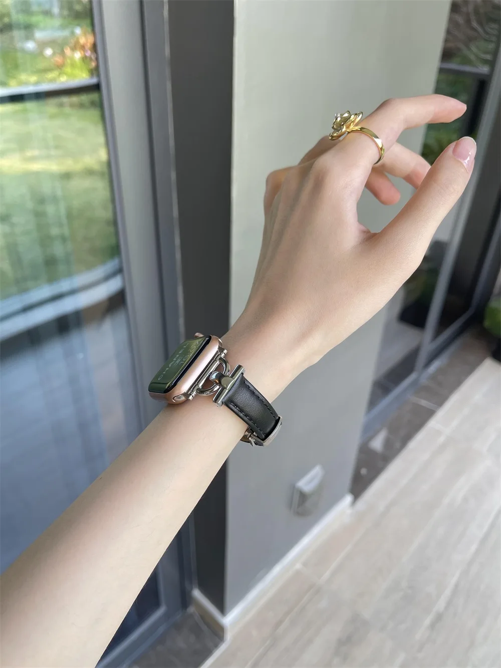 100% Genuine Leather strap for Apple Watch band 49mm 38/40/41/42/45/44 mm Iwatch Series 3 4 5 SE 6 7 8 Ultra Watchband Bracelet