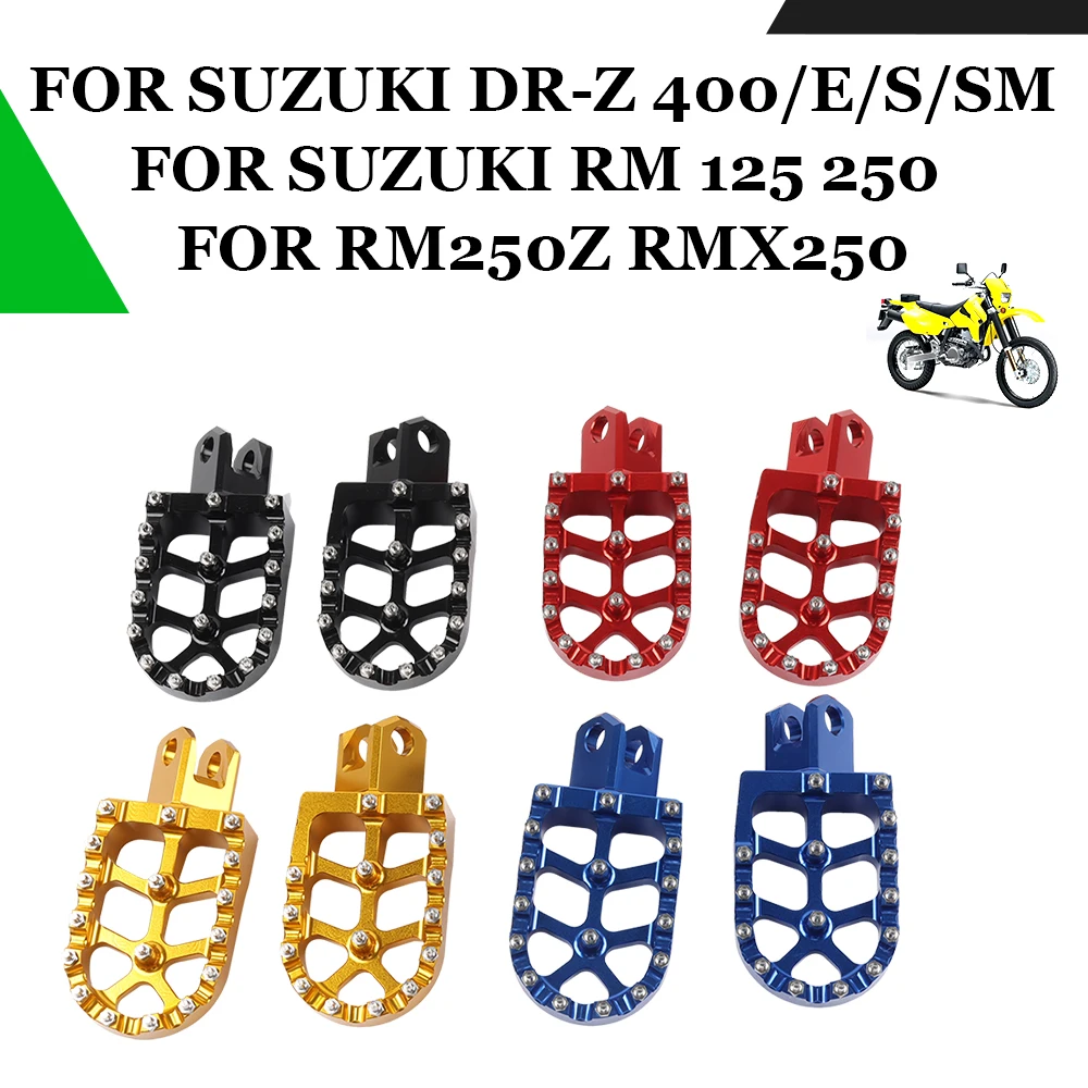 Foot Peg Footrest SUZUKI DRZ400 DR-Z400E DR-Z400S DRZ400SM RM125 RM250 RM250Z RMX250 Motocycle Accessories motorcycle accessories motorcycle foot pedals motorcycle footrests