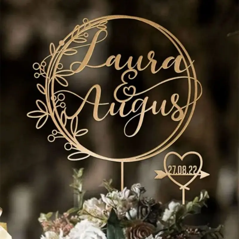 Cake Topper for Wedding Personalized Rustic Custom Mr Mrs Anniversary cake topper cake decoration