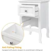 White Nightstand Set of 2, Nightstands with 2 Drawers, Bed Side Table/Night Stand, Small Nightstand for Bedroom 6