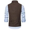 #4825 Autumn Winter Men's Vests Double Breasted Suits Vests Slim Fit Plaid Men's Vests Sleeveless Jacket Office Vest Coat  4