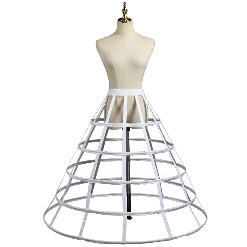 Vintage Underskirt Women's Dress Underskirt 5 Hoops Skirt Crinoline Cosplay Victorian Bustle Petticoats
