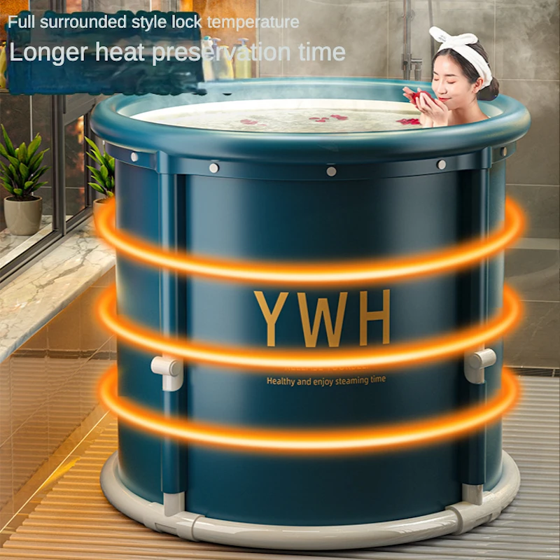 Folding Bath Tub Adults Large Capacity Foldable Bath SPA Bathtub Children Portable Collapsible Fabric Bathtub Free Installation inflatable bathtub foldable bath bucket