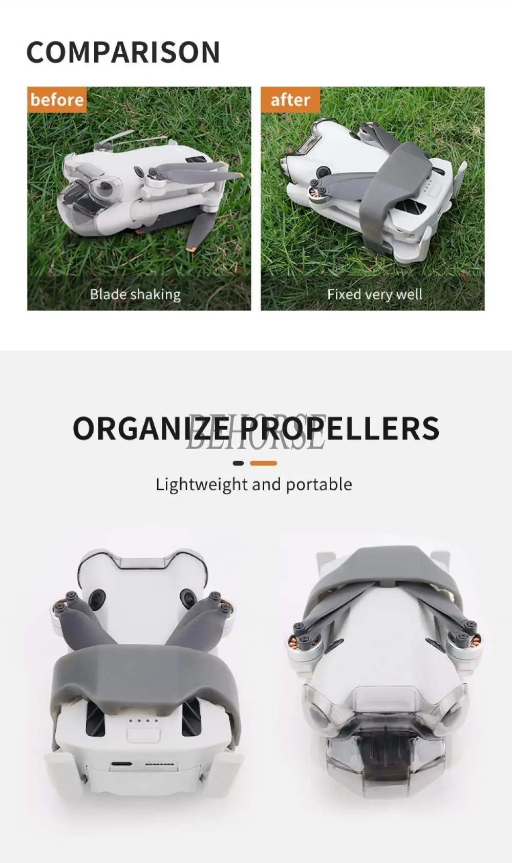 Support Hélices DJI Mini 4 Pro - Protection TPU pour Pales Drone
