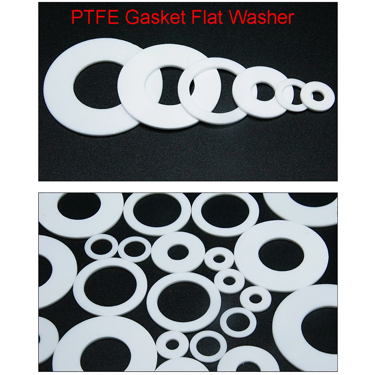 Enhanced PTFE Gasket Flat Washer - High & Low Temperature Resistant, Corrosion & Anti-Aging Protection