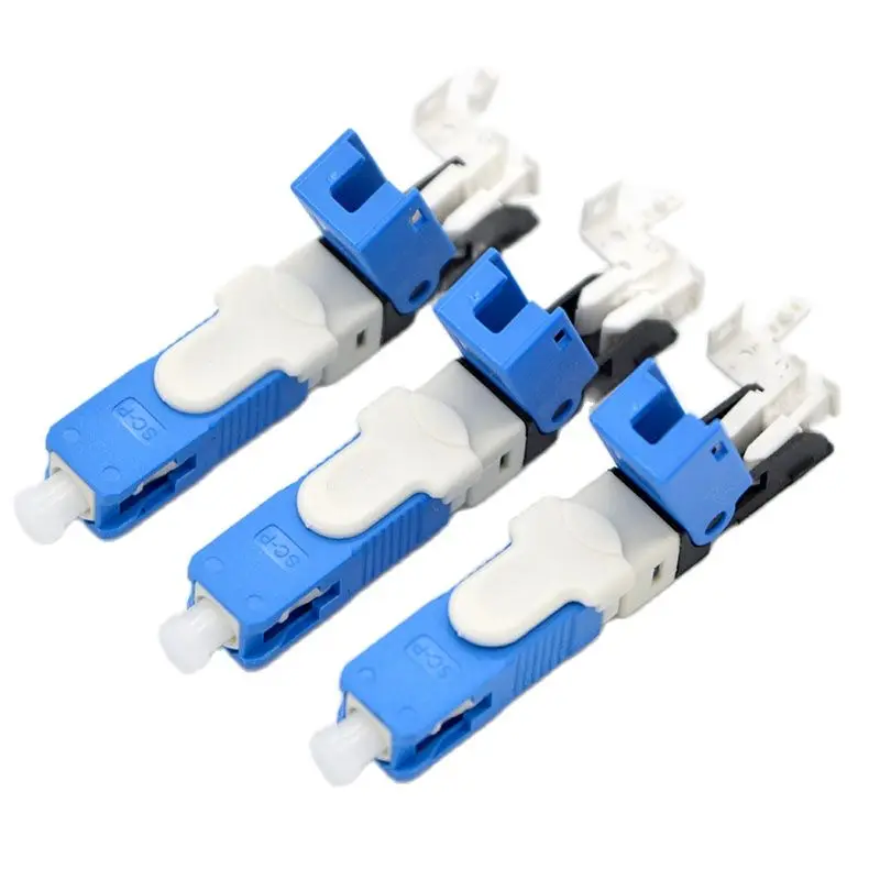 100pcs Fiber Optic Quick Connector ESC250D SC/UPC/APC FTTH Embedded Field Assembled Single Mode Optic Equipment Adapter