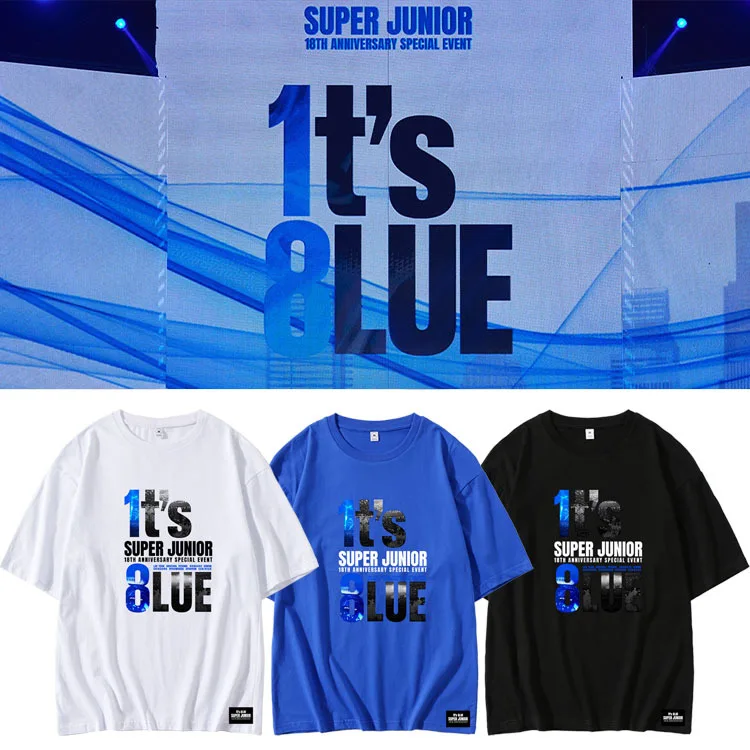 SUPER JUNIOR T-shirt 18th Anniversary 1ts 8lue Same T Shirt