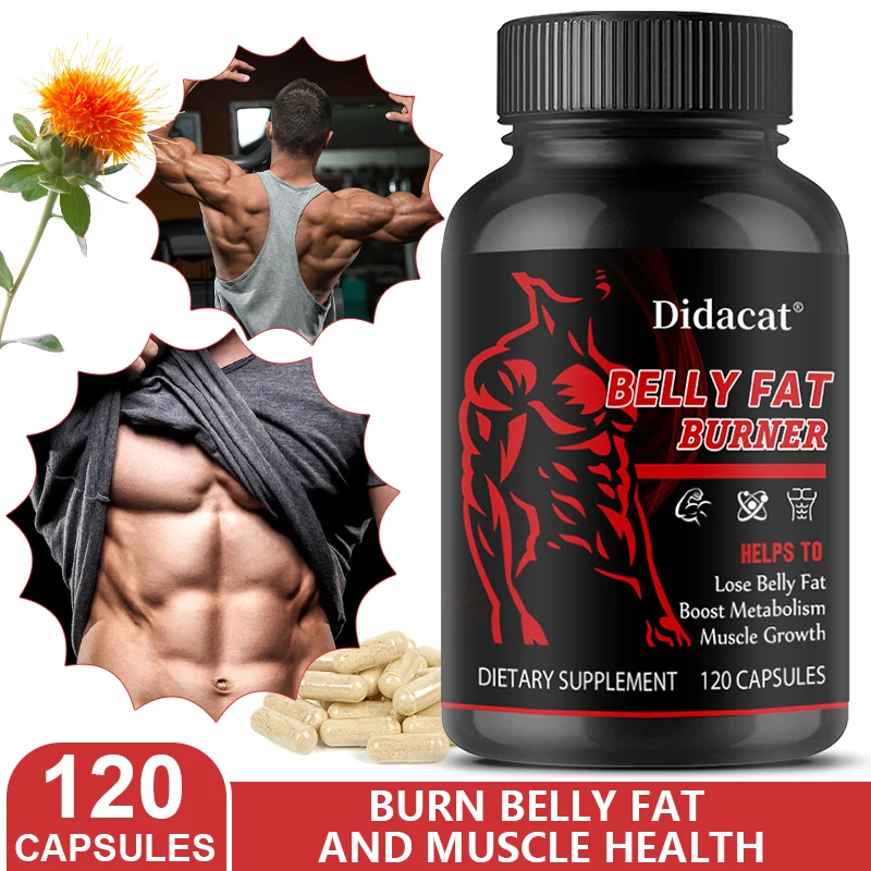 Belly Fat Burner for Men - Burn Belly Fat, Tighten Abs, Boost Muscle Growth, Caffeine Free