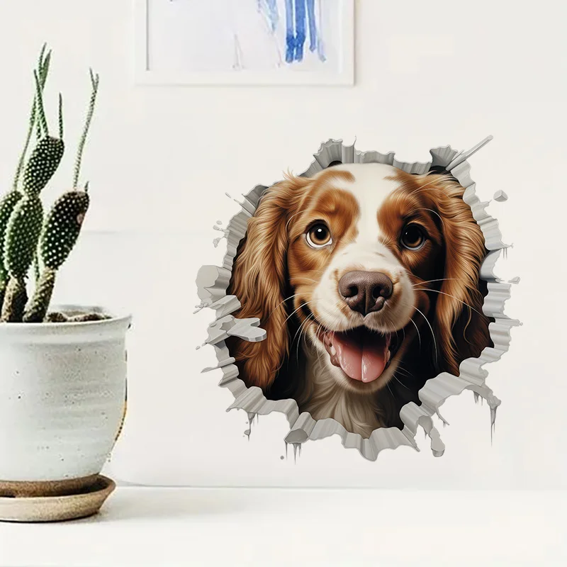 90903# English Cocker Spaniel Dog Self-Adhesive Toilet Stickers,Wall Decal Removable, Vinyl Car Sticker for Bathroom Decor