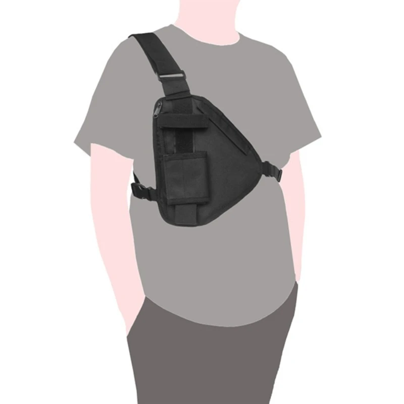 남성 여성을위한 streetwear 조끼 가방 Tacticali Chest Rig 가방 힙합 트렌드 캔버스