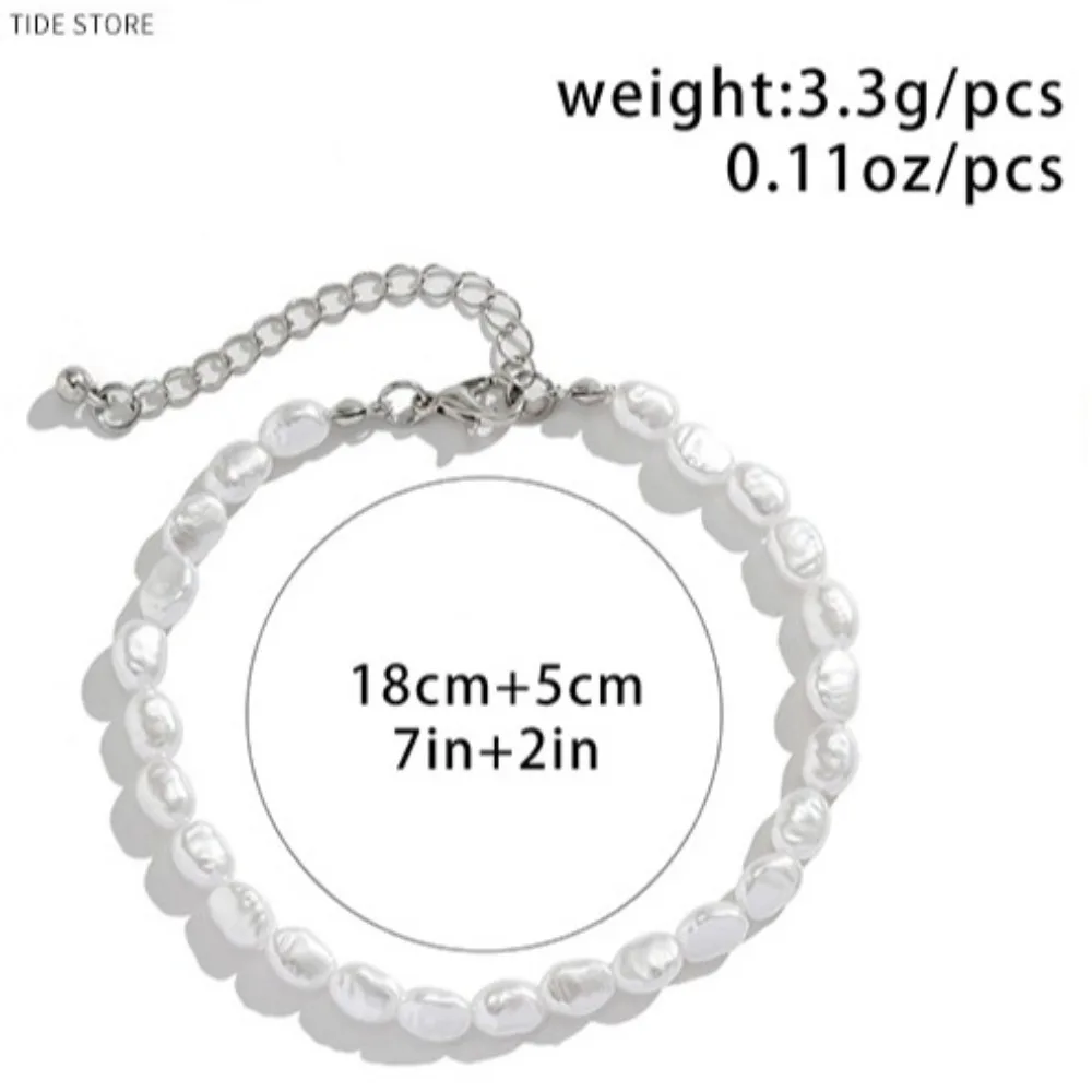 Imitation Pearl Choker Necklace Vintage Elegant