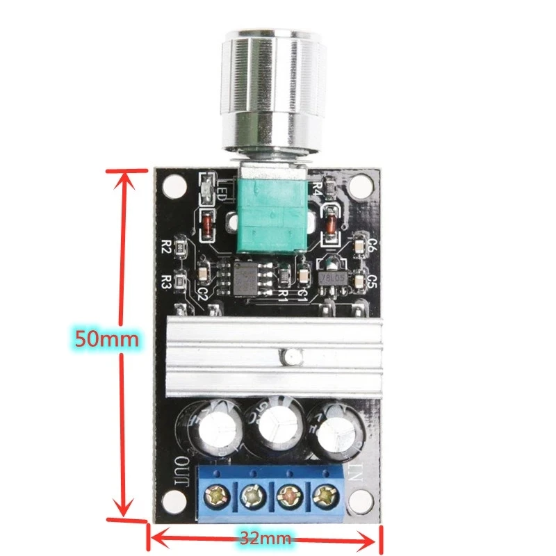 1pcs PWM Motor Speed Controller Regulator DC 6V 12V 24V 28VDC 3A 80W Adjustable Variable Speed Control With Potentiometer Switch