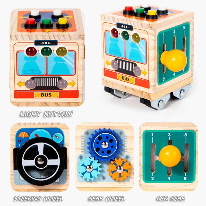 Kids Activity Board Learning Board Toy for 2-6year Thinking Education LED Light Switch Games Educational Toys Board Games Teaching Aids Toys