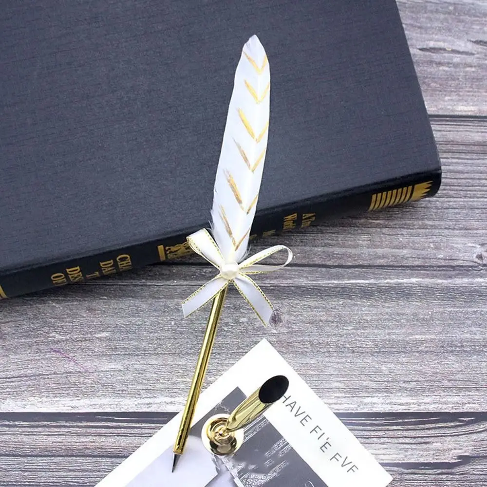 Vintage Feather Pen Set with Ornate Quill and Nib Collection - Elegant Writing Gift Set