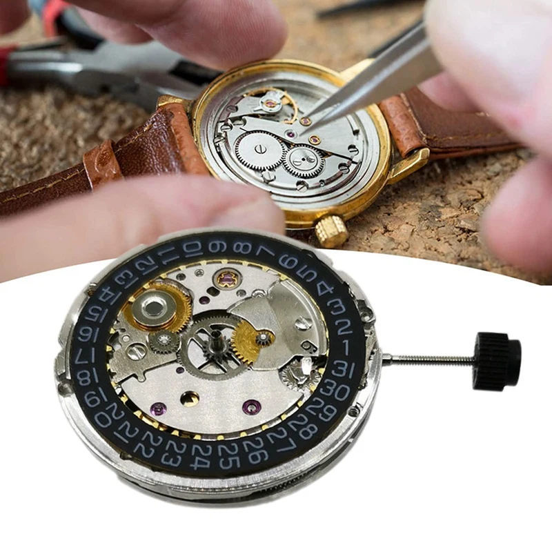 

2824-2 Movement 2824 3 O'clock Black Calendar High-Precision Automatic Mechanical Movement Replacement Watch Part