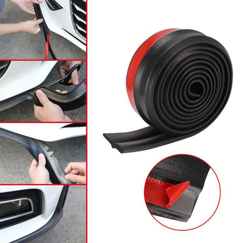 Universal Rubber Body Trim Strip for Car Bumper and Side Skirt Protection