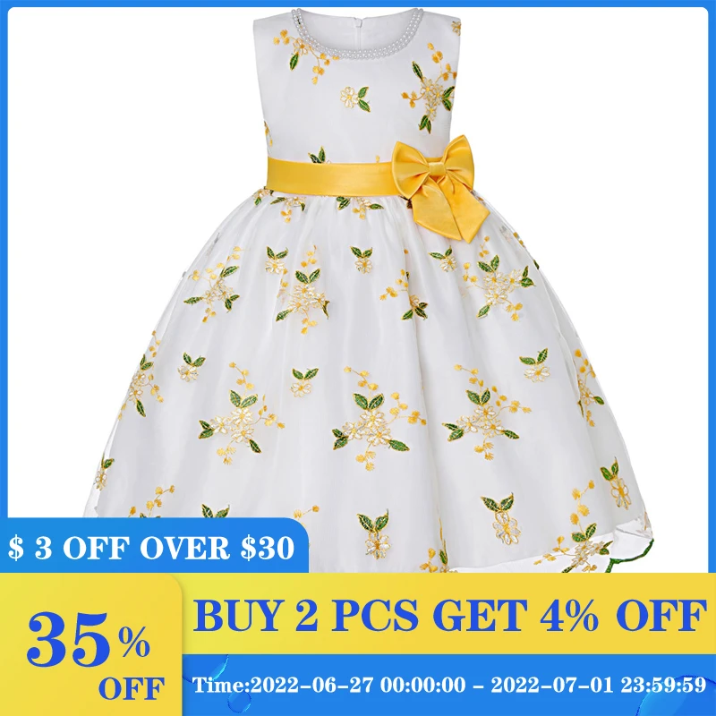 Children‘s Bridesmaid Dress 2022 Summer New Evening Performance Dress