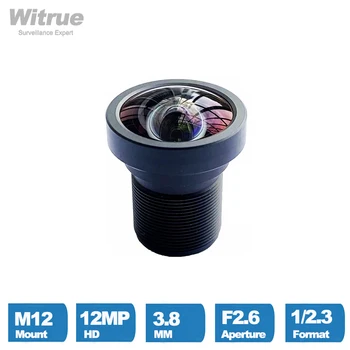 Witrue HD CCTV 렌즈, 고프로 DJI, SJCAM, SJ7 카메라용 왜곡 없음, IR 필터 포함, 650nm, 1/2.3 인치, F2.6, 4K HFOV, 12MP, 3.8mm