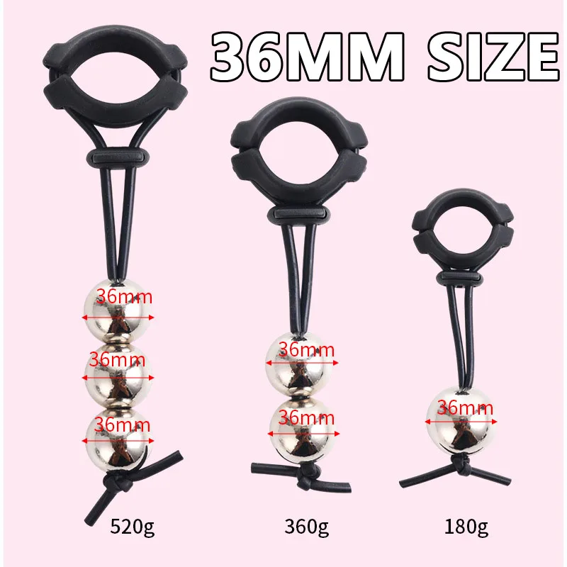 Male Sex Toys Penis Ring Ghost Exerciser Bdsm Penlie Device Weight Bearing Extender Enlargement Stretcher Ball