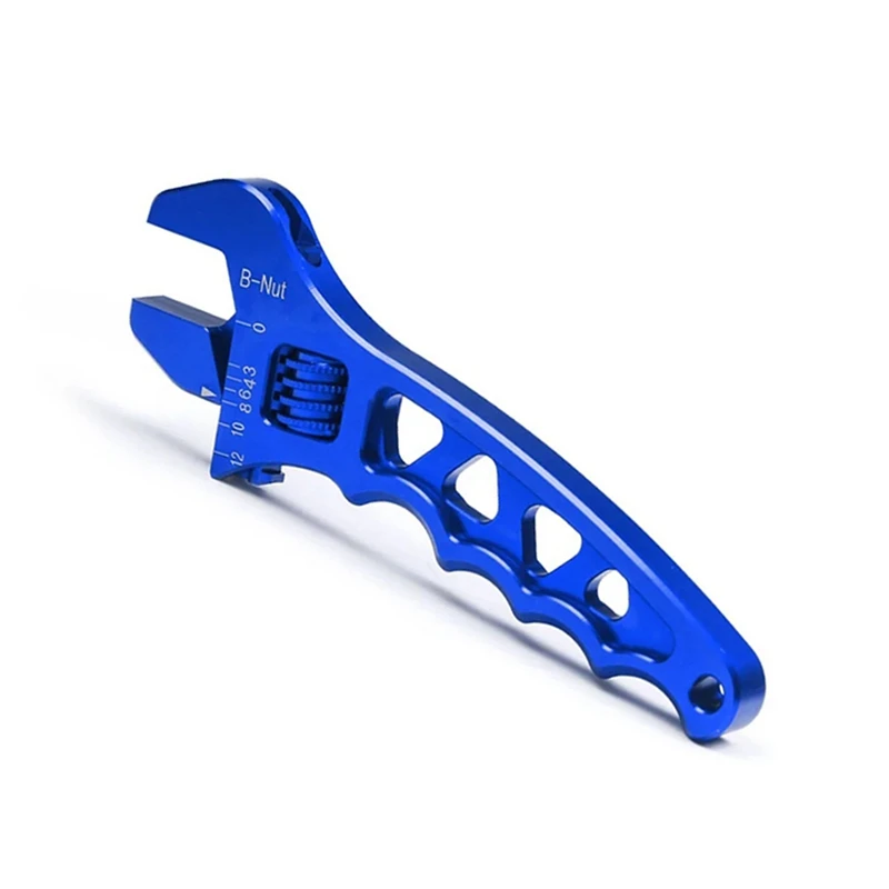 

Adjustable Aluminum Alloy Wrench AN3-AN12 Assembly Tool V-Adjustable Wrench Blue Durable