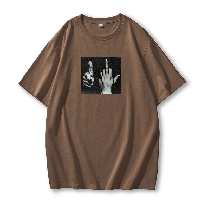 Blessyuki 캐주얼 고딕 100% 코튼 프린트 여성 T 셔츠 2024 여름 새로운 streetwear 플러스 사이즈 여성 루즈 티셔츠 오버 사이즈상의