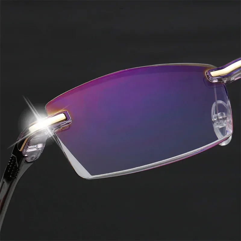 Reading Glasses Men Anti Blue Rays Presbyopia Goggles Women Vintage Rimless Eyewear Diopter +1.0 1.5 2.0 2.5 3.0 3.5 4.0 Окуляри reading glasses