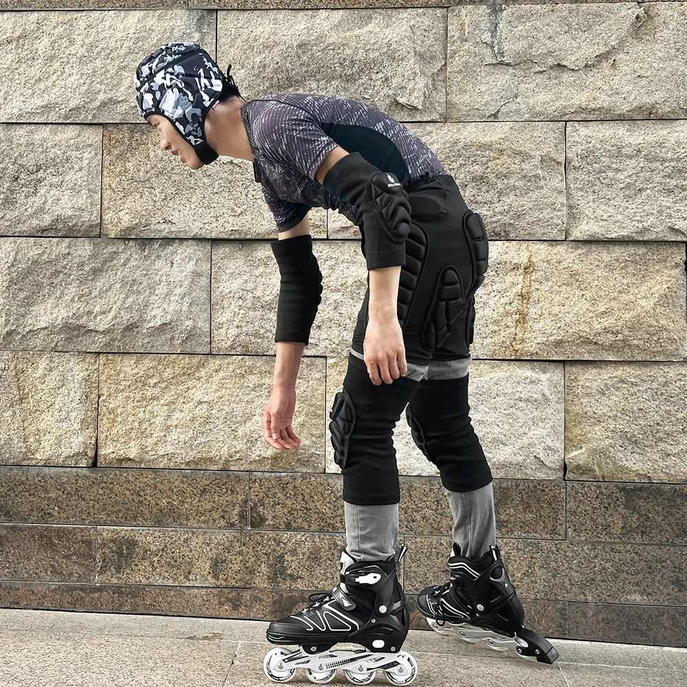 WOSAWE Football Soccer Goalkeeper Rugby Cap Head Guard Goalie Hat Soft Helmet Adjustable Head Protector Cycling Sking Skateboard