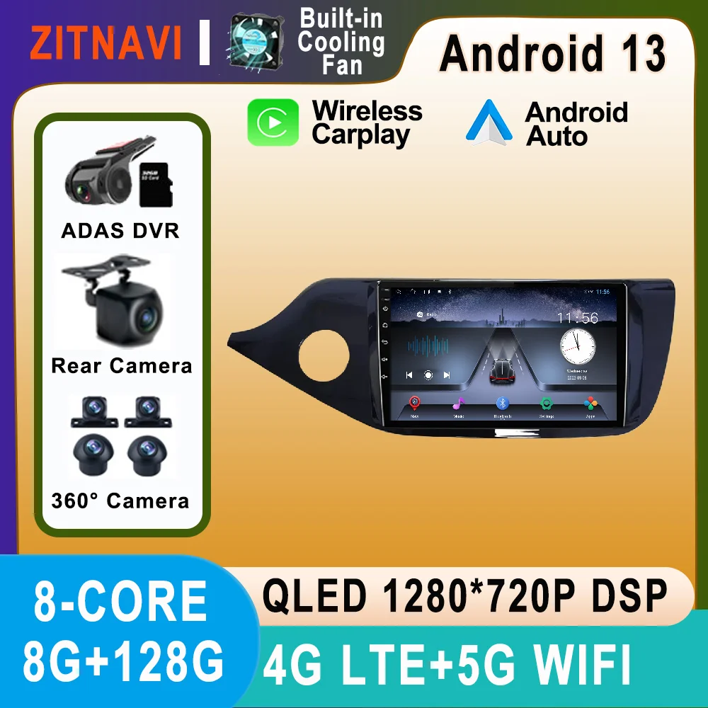 

Автомагнитола 9 дюймов Android 13 для KIA CEED JD Cee 'd 2012-2018, автомагнитола BT 4G, беспроводная Автомагнитола 2DIN, AHD, мультимедиа, SWC, Авторадио