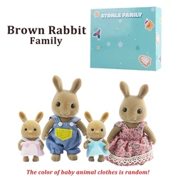 Forest Animal Dollhouse Playset - Reindeer, Bunny, Panda Play House Toy Accessories for Kids' Christmas Gift (G06-K06 Box)