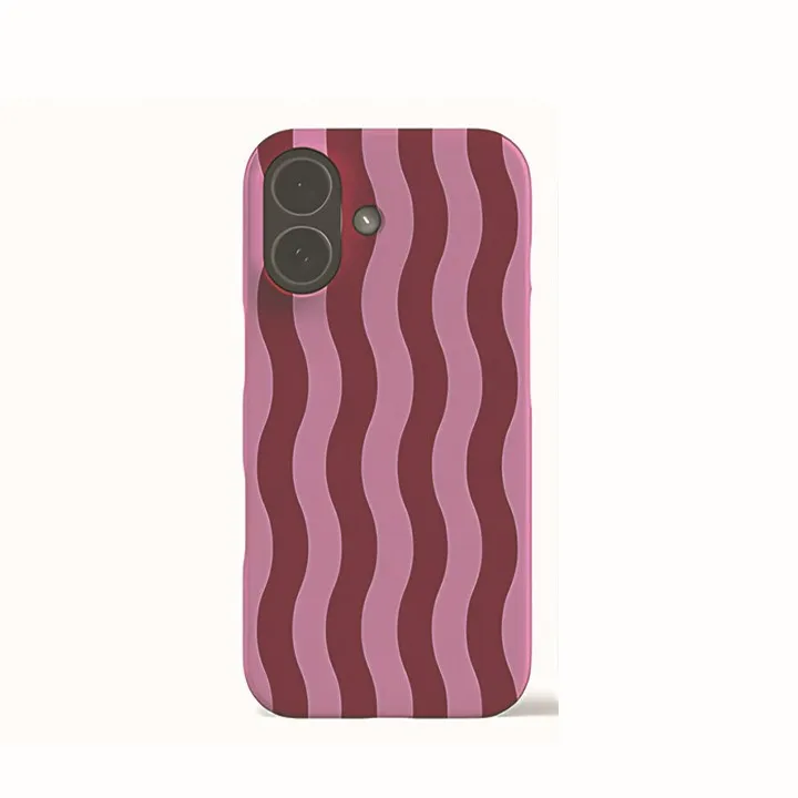 Colorful Stripes Phone Case for iPhone 17 16e 16 15 14 13 12 11 X XS XR XSMAX 7 8 Air Pro Max Plus Luxury Double-layer